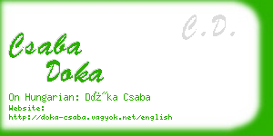 csaba doka business card